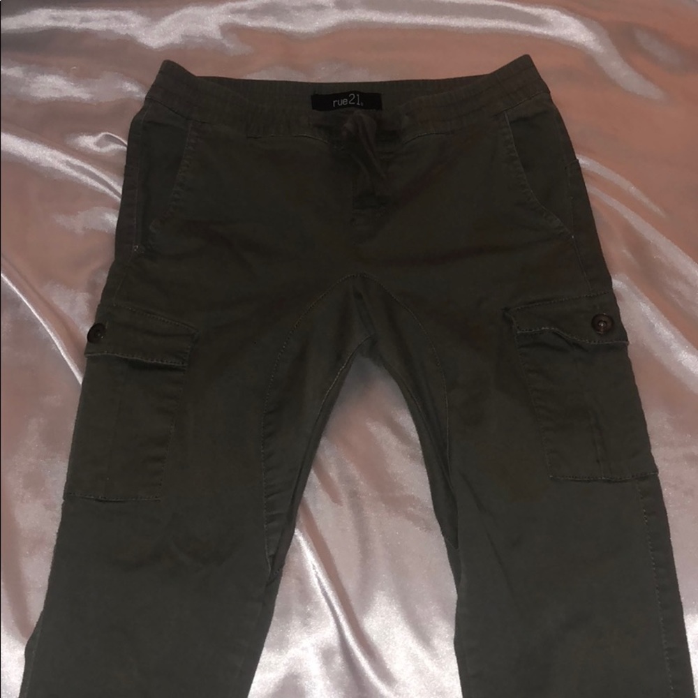 Olive green joggers
